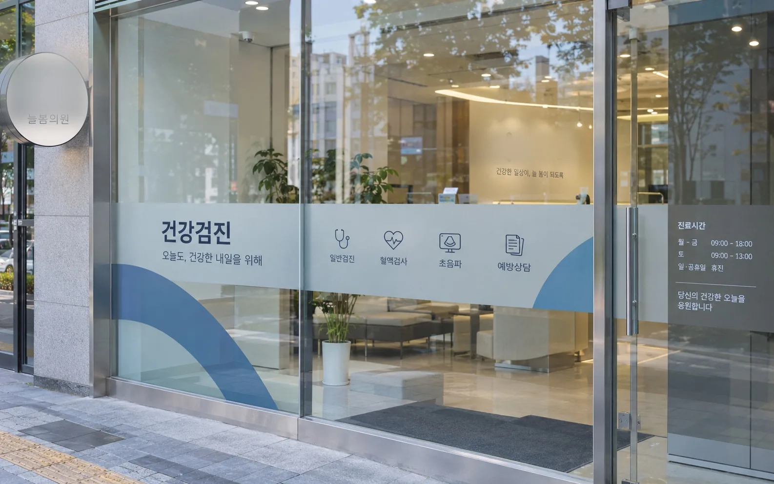 건물 유리 썬팅·윈도우 그래픽 제작·시공 예시